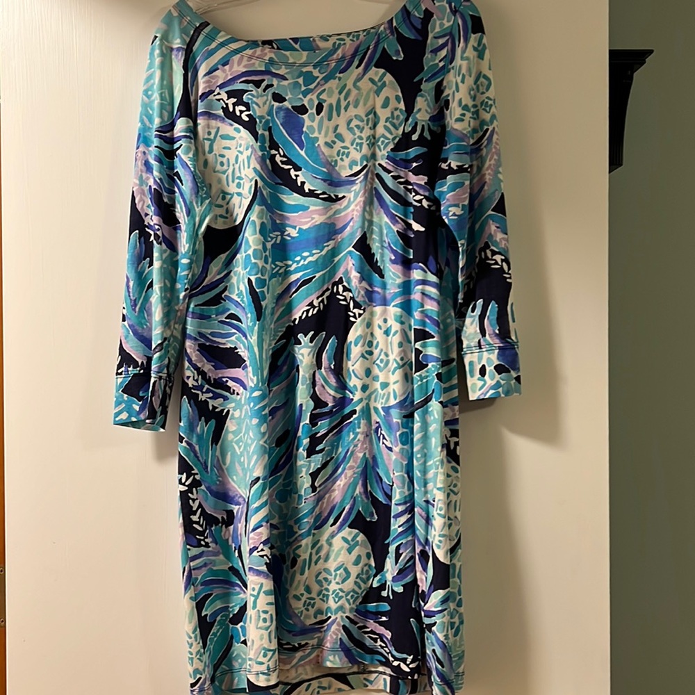 EUC Lilly Pulitzer Pineapple Shift Dress - Size Large